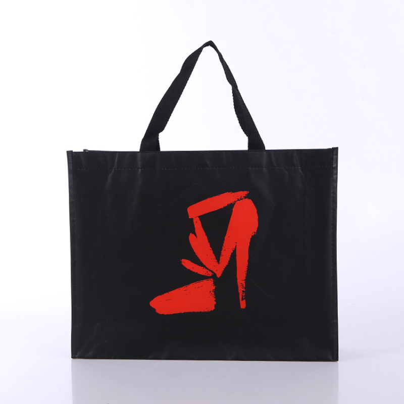 Reusable waterproof custom pp laminated non woven promotional shopping bag with logo
