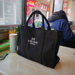 Wholesale large capacity custom logo recycled beach cotton canvas tote bags
