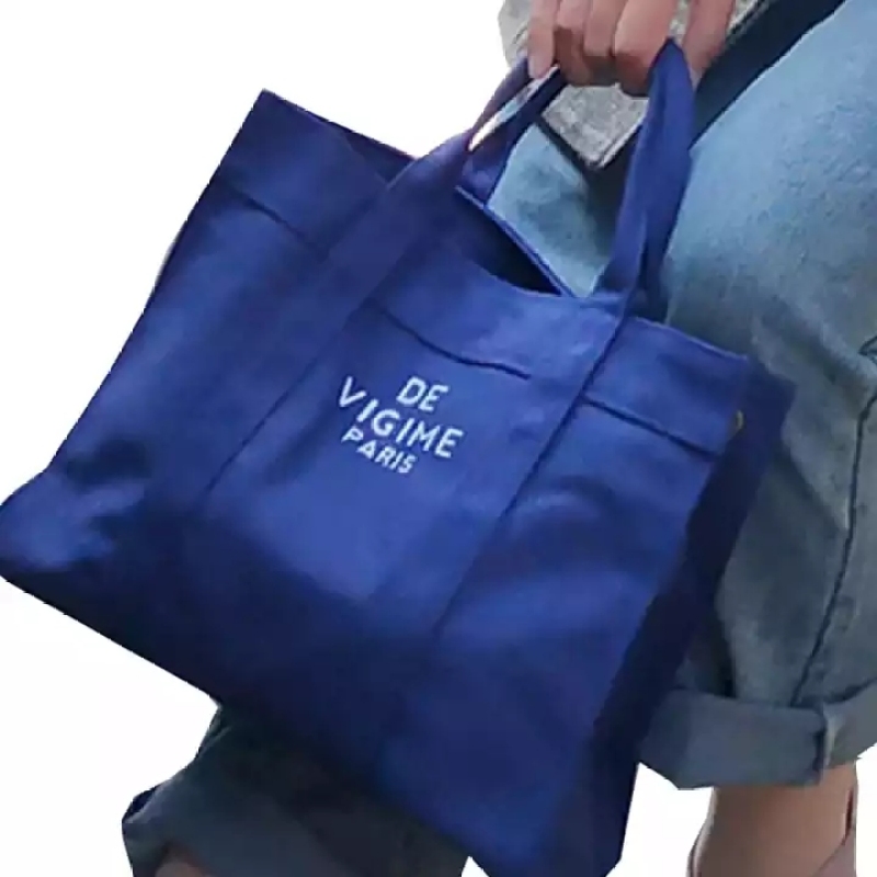 Wholesale large capacity custom logo recycled beach cotton canvas tote bags