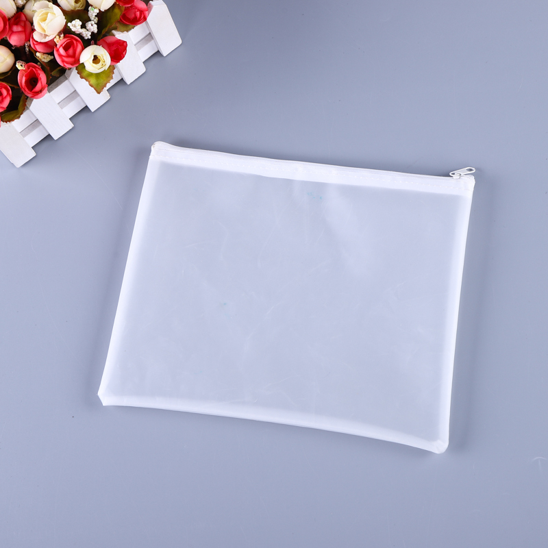 PVC/ EVA can be customized transparent frosted plastic bag zipper bag