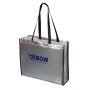 wholesale fashion customized logo printing promotional metallic reusable shopping bag
