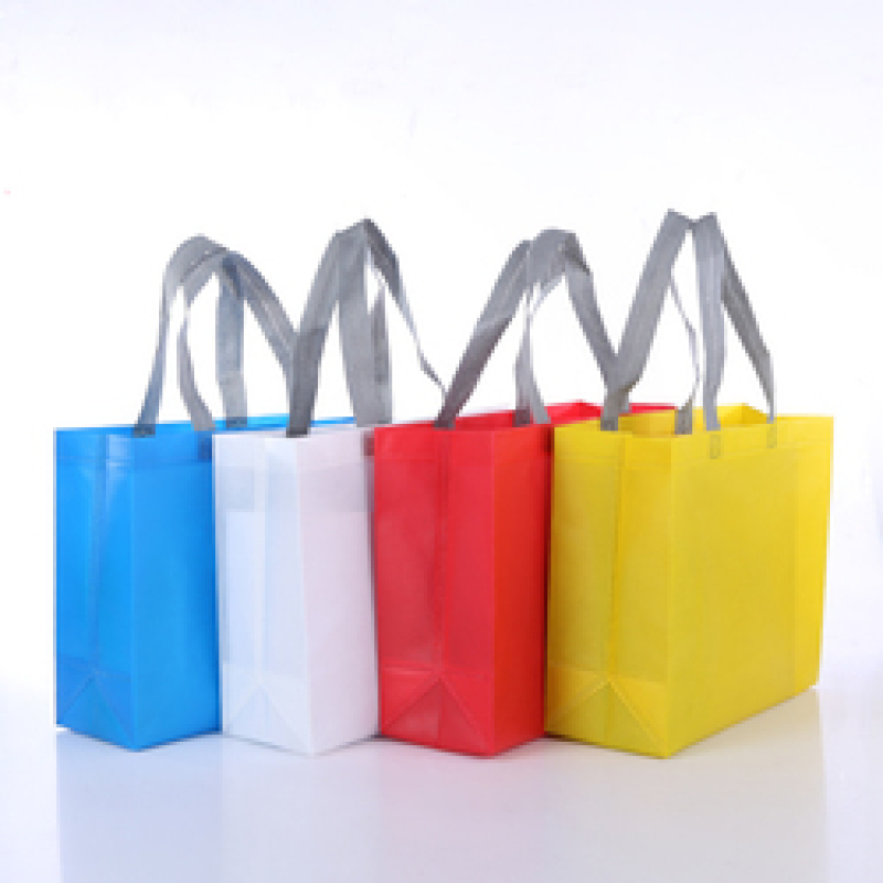 Stock Promotional Colored NonWoven cheap eco bag shopping non woven fabric bag