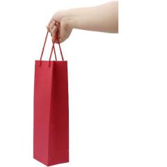 Q4  Paper Wine Tote bag Gift Bags 1 Bottle  with Handles Wine Carrier Tote Bag  Insulated  Wine/Water Bottle Holder