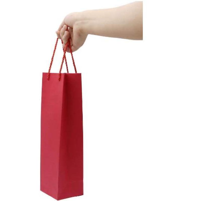 Q4  Paper Wine Tote bag Gift Bags 1 Bottle  with Handles Wine Carrier Tote Bag  Insulated  Wine/Water Bottle Holder