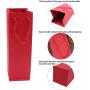 Q4  Paper Wine Tote bag Gift Bags 1 Bottle  with Handles Wine Carrier Tote Bag  Insulated  Wine/Water Bottle Holder