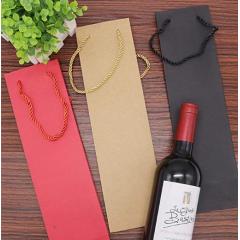 Q4  Paper Wine Tote bag Gift Bags 1 Bottle  with Handles Wine Carrier Tote Bag  Insulated  Wine/Water Bottle Holder