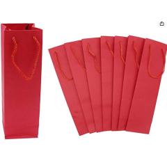Q4  Paper Wine Tote bag Gift Bags 1 Bottle  with Handles Wine Carrier Tote Bag  Insulated  Wine/Water Bottle Holder