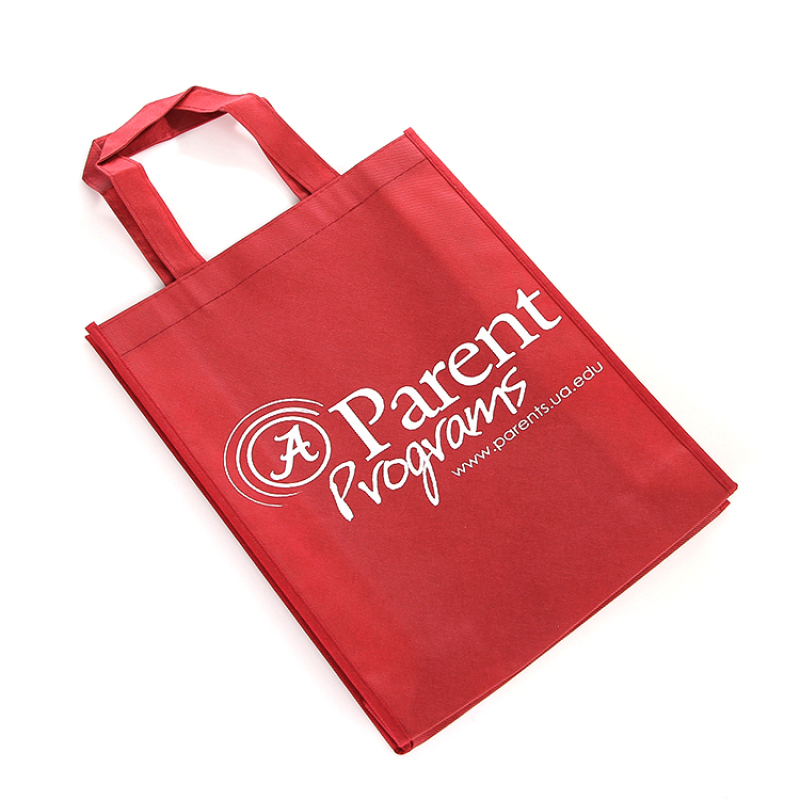 Burgundy Color Recycle   Printable Logo  Non Woven Fabric Tote Shopping bag with Logo