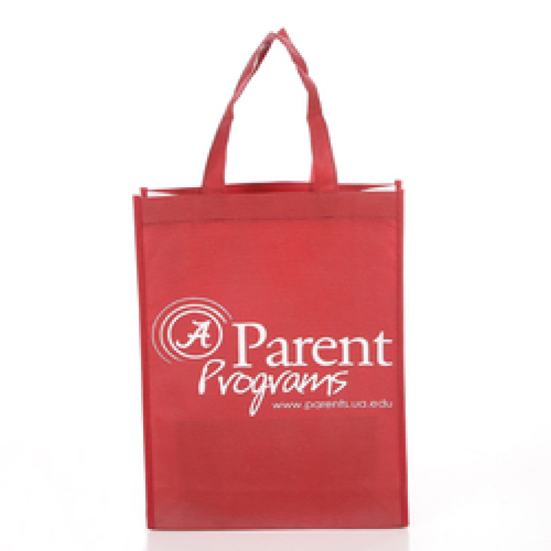 Burgundy Color Recycle   Printable Logo  Non Woven Fabric Tote Shopping bag with Logo