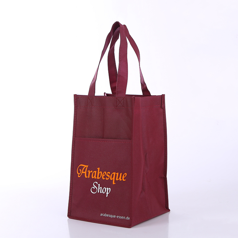 Advertising reusable eco-friendly grocery custom logo non-woven fabric shopping bag