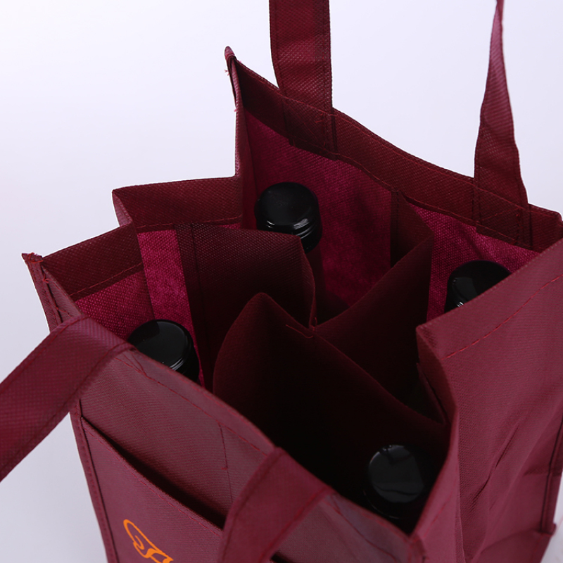 Advertising reusable eco-friendly grocery custom logo non-woven fabric shopping bag