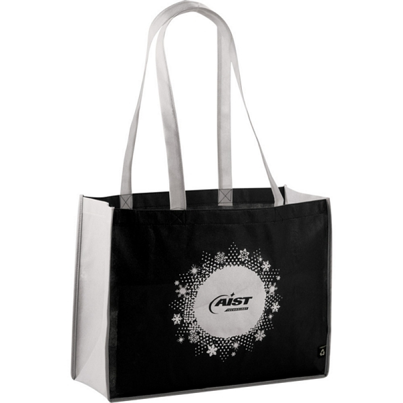 Advertising eco-friendly reusable grocery shopping pp non woven bag custom logo