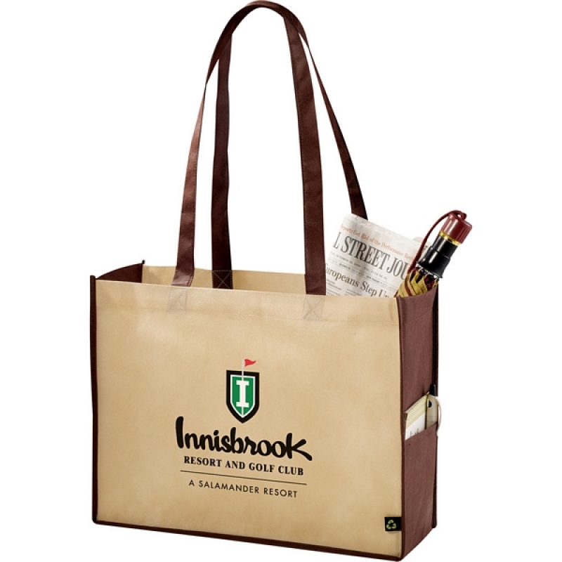 Advertising eco-friendly reusable grocery shopping pp non woven bag custom logo