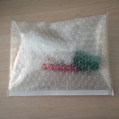 Popular  wholesale custom  logo printing reusable clear  PVC  bubble ziplock protective  cosmetic bag