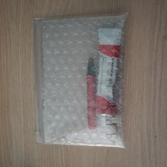 Popular  wholesale custom  logo printing reusable clear  PVC  bubble ziplock protective  cosmetic bag