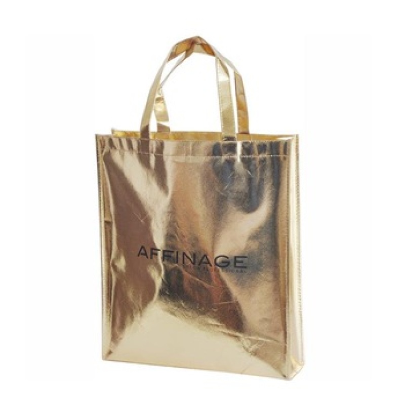 cheap price manufacturer fashional womens tote reusable non woven fabric bags  Metallic Foil Laminated shopping bag