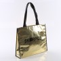 cheap price manufacturer fashional womens tote reusable non woven fabric bags  Metallic Foil Laminated shopping bag