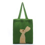 INS Winter Korean Style Cute Animal Lady Knitted Bohemian Chic Shoulder Bag Crochet Woolen Reusable Shopping Tote Bag For Women