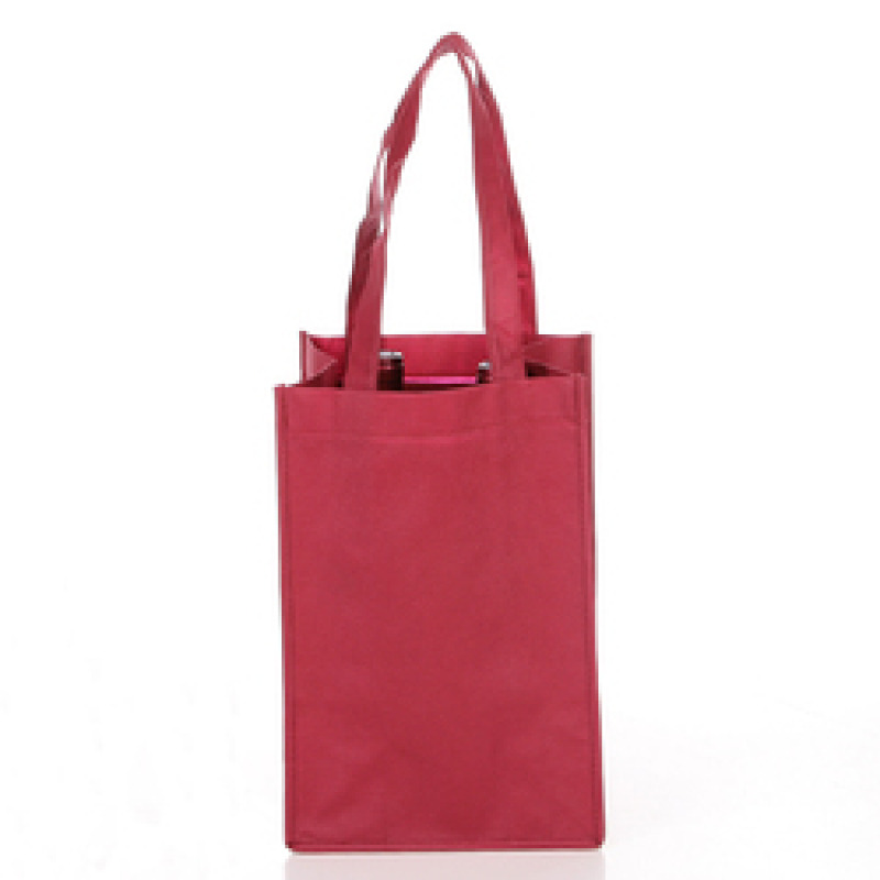 High quality sublimation custom logo printed single bottle wine non woven wine shopping bags