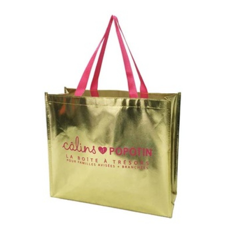 Chengbai  professional promotional non woven Metallic Foil Laminated  shopping bag non woven material bag