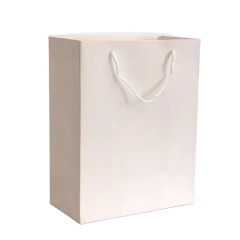 Custom Printed Logo Luxury White Orange Paper Bag Shopping Gift Paper Bags With Your Own Logo