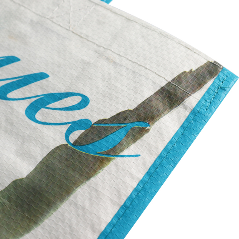 Wholesale Custom Reusable Eco Friendly Recycled Folding Laminated RPET PP Woven Shopping Tote Bag