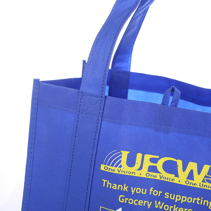 eco friendly portable extended handles printable logo grocery non woven shopping bag