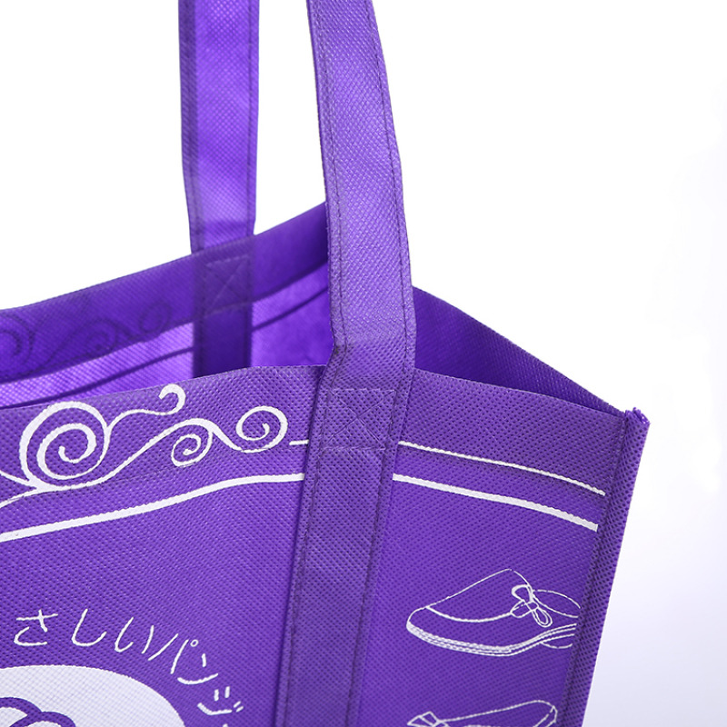 eco friendly portable extended handles printable logo grocery non woven shopping bag