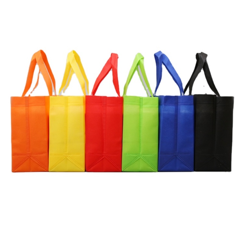 Stock portable reusable biodegradable eco friendly non woven shopping bags custom logo