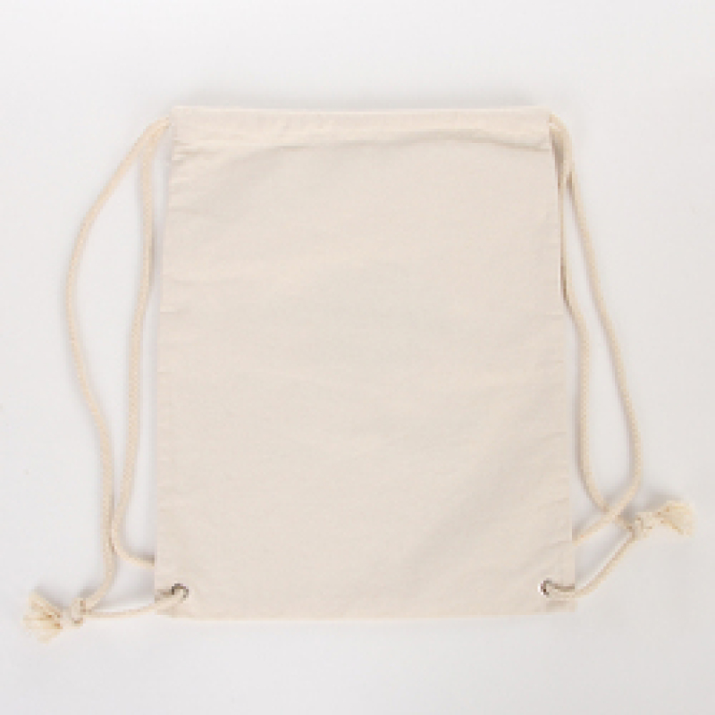 2018 fashion custom cotton canvas sport drawstring packaging bag backpack