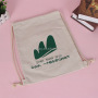 2018 fashion custom cotton canvas sport drawstring packaging bag backpack