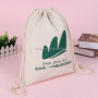 2018 fashion custom cotton canvas sport drawstring packaging bag backpack