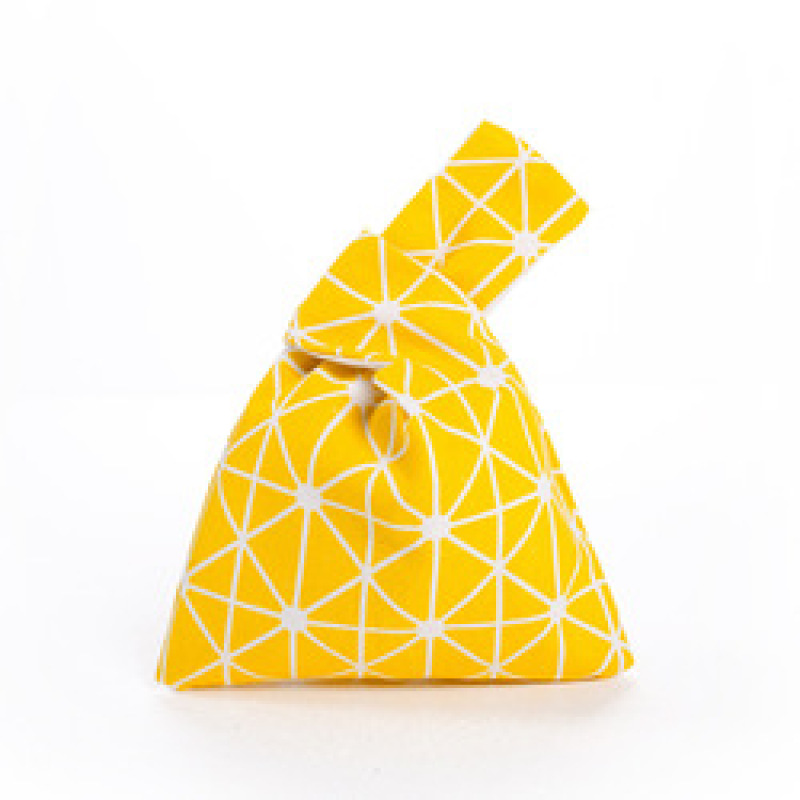 Factory Wholesale Fashion Women Knot Wrist Bag Custom Mini Cotton Linen Tote Bag