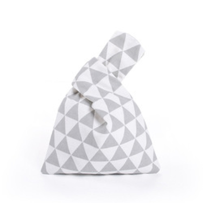Factory Wholesale Fashion Women Knot Wrist Bag Custom Mini Cotton Linen Tote Bag
