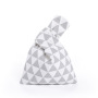 Factory Wholesale Fashion Women Knot Wrist Bag Custom Mini Cotton Linen Tote Bag