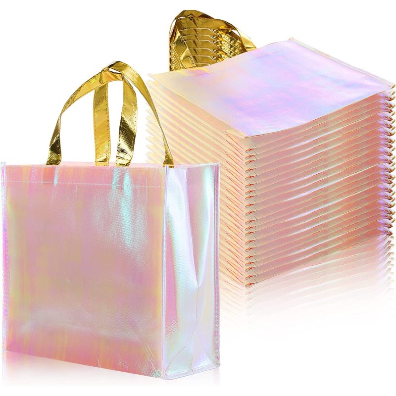 2022 CHENGBAI fashion fine holographic bolsa pp non woven fabric tote shopping packaging bag with custom logo design