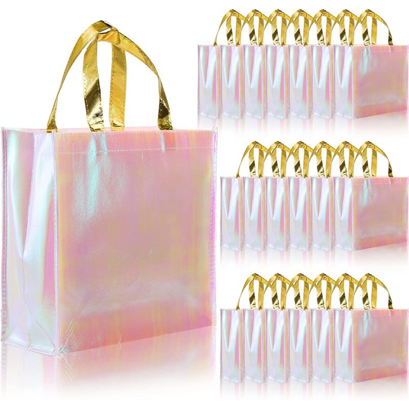 2022 CHENGBAI fashion fine holographic bolsa pp non woven fabric tote shopping packaging bag with custom logo design