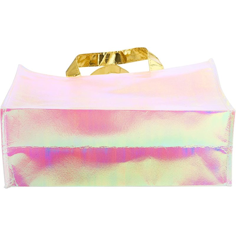2022 CHENGBAI fashion fine holographic bolsa pp non woven fabric tote shopping packaging bag with custom logo design