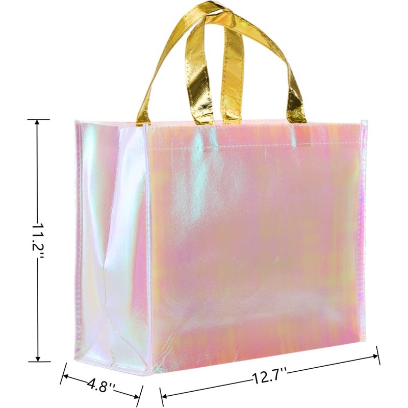 2022 CHENGBAI fashion fine holographic bolsa pp non woven fabric tote shopping packaging bag with custom logo design