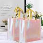 2022 CHENGBAI fashion fine holographic bolsa pp non woven fabric tote shopping packaging bag with custom logo design