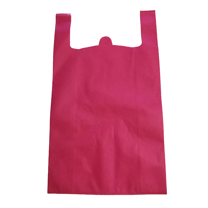 custom  cheap supermarket  non woven t-shirt bag