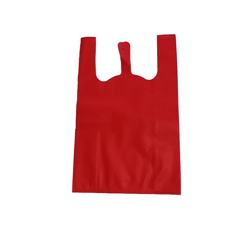 custom  cheap supermarket  non woven t-shirt bag