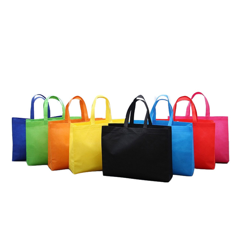 wholesale factory  directly sell customised one color printing reusable green non woven fabric bag for supermarket