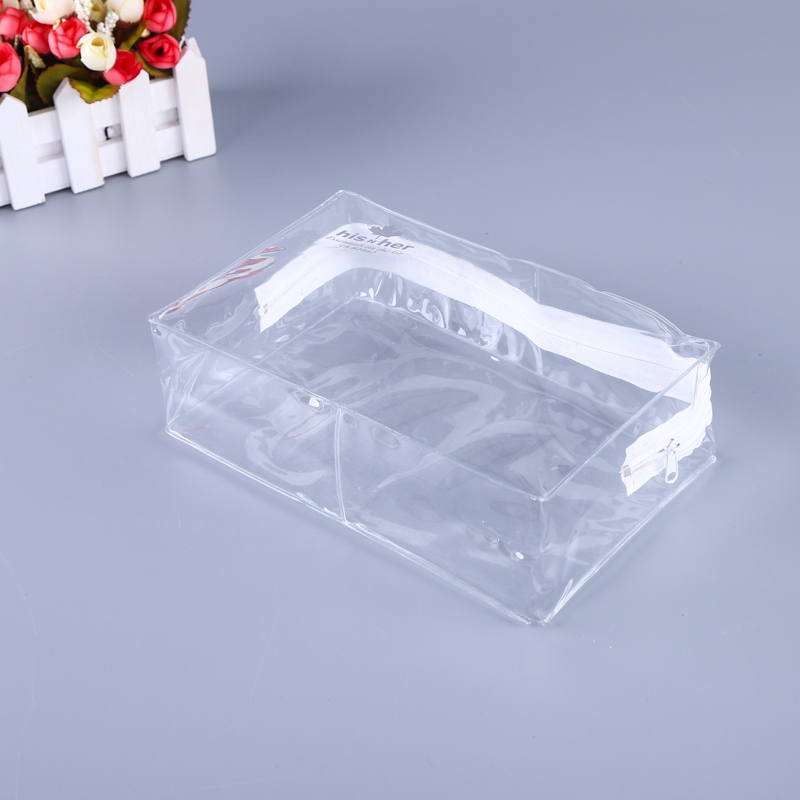 Hot selling fashion PVC waterproof transparent cosmetic bag toiletry storage bag PVC three-dimensional zipper storage bag