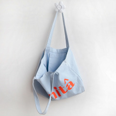 Wholesale reusable recycled organic cotton canvas shopping beach bag custom logo