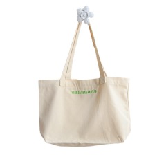 Wholesale reusable recycled organic cotton canvas shopping beach bag custom logo