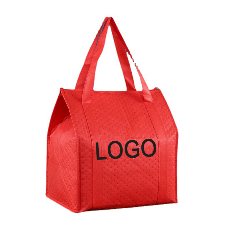 Cheap price food delivery portable custom logo non woven insulated cooler bag