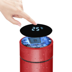 BPA Free 500ml double wall stainless steel vacuum insulated smart water bottle with led