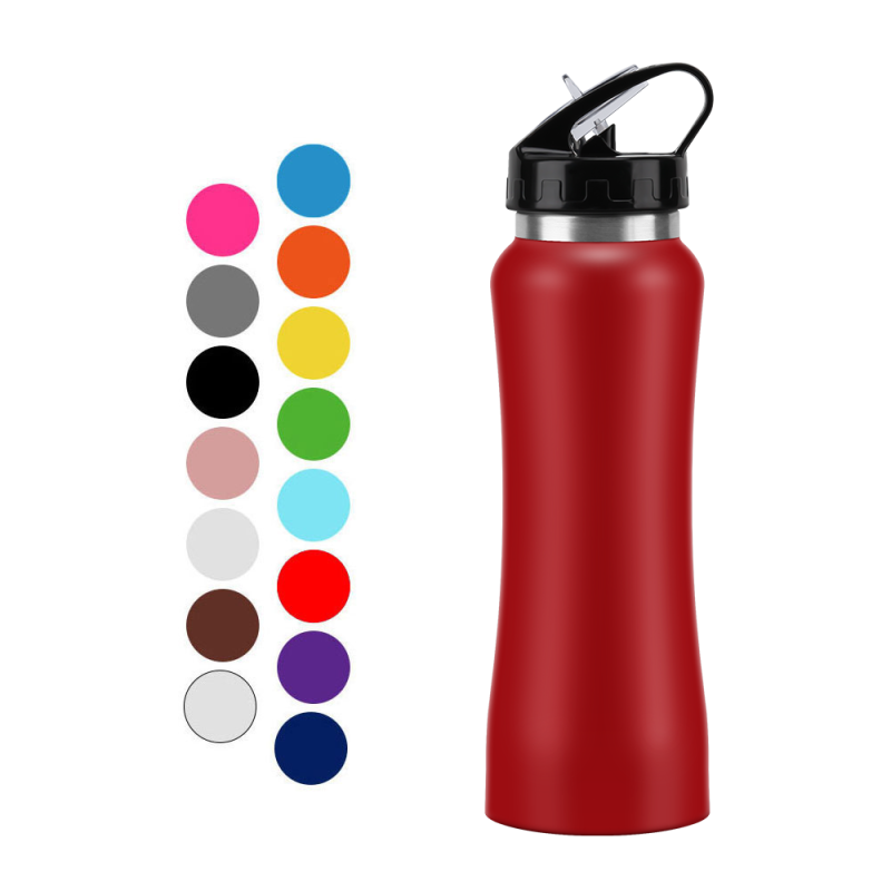 Hot sales 650ml 750ml stainless steel foldable bike water bottle with custom logo