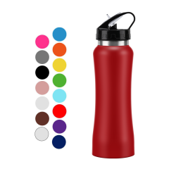 Hot sales 650ml 750ml stainless steel foldable bike water bottle with custom logo
